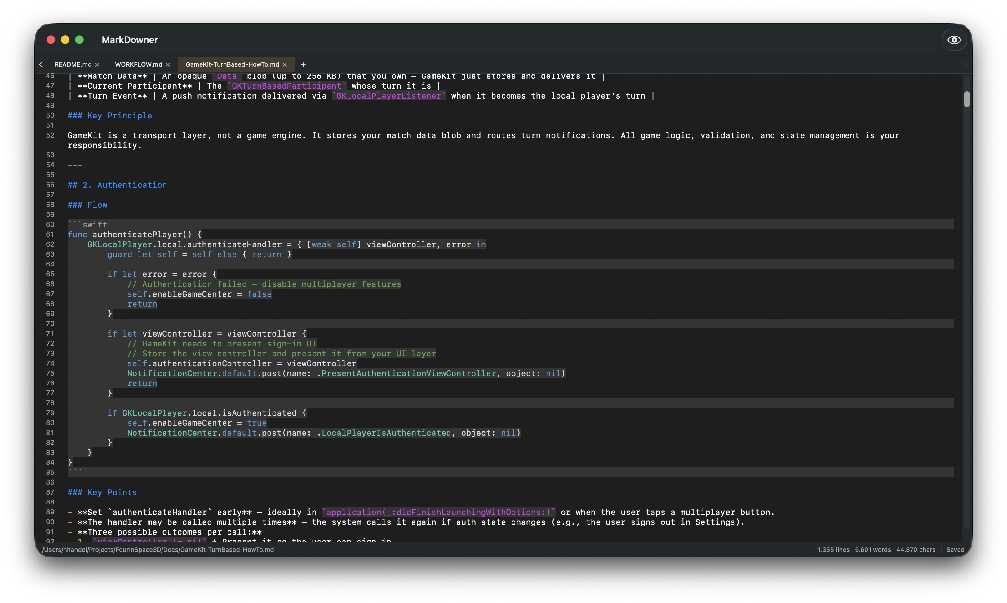 Markdowner - Editor with Syntax Highlighting